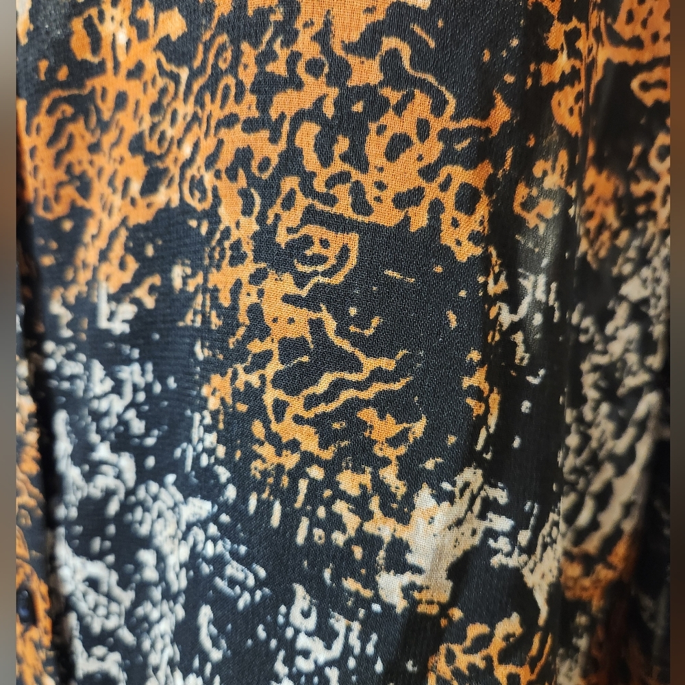 Vintage Erika Brooke Collection Women's Abstract High-Low Leopard Top | SIZE 6X - Picture 7 of 11